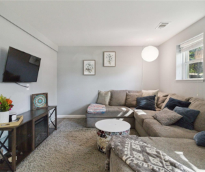 Living area off of the main entrance on the lower level of the trilevel